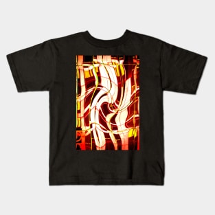 Abstract Reflections in Red and Yellow  by Adelaide Artist Avril Thomas Kids T-Shirt